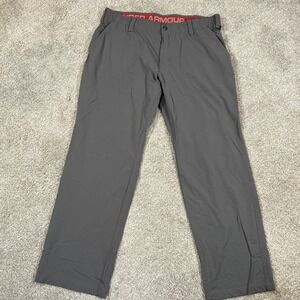 Under Armour Men's Golf Pants 40x32 Gray‎ Performance Stretch UA Tapered Fit